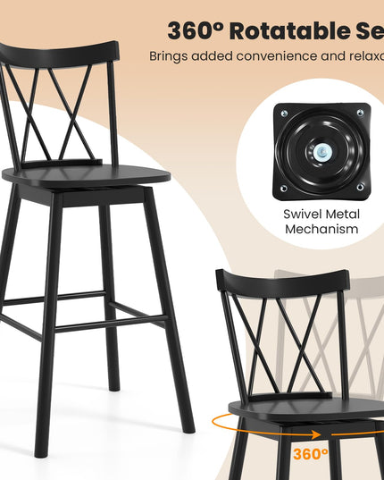 Giantex Windsor Bar Stools Set of 2/4(29"/24")