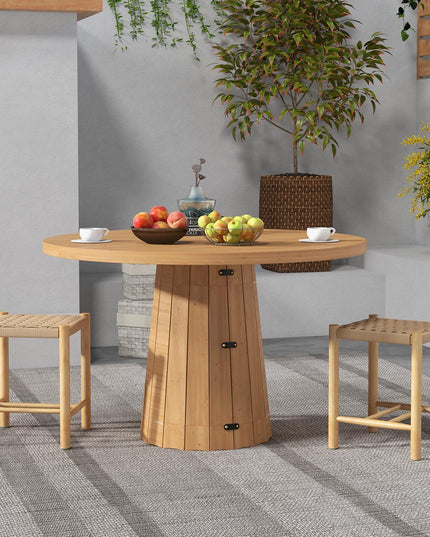 Giantex Wood Stools Set of 2, 18" Tall Boho Backless Stool Chairs with Rubber Wood Legs