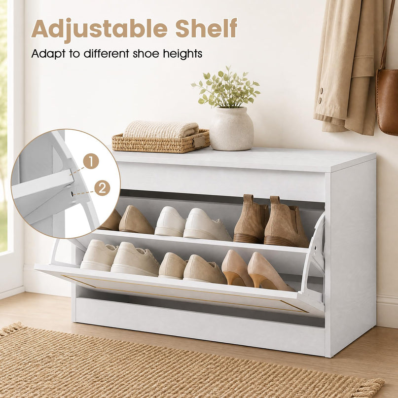 GIANTEX 31.5" W Hidden Narrow Shoe Cabinet for Hallway