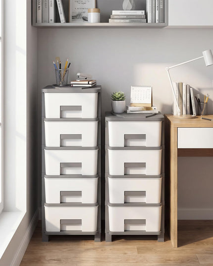 Giantex 5-Drawer/4-Drawer Plastic Storage Organizer with Drawers (1/2)