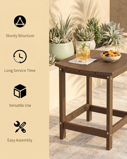 Giantex 18” Side Table Outdoor Small Patio Table Adirondack Table