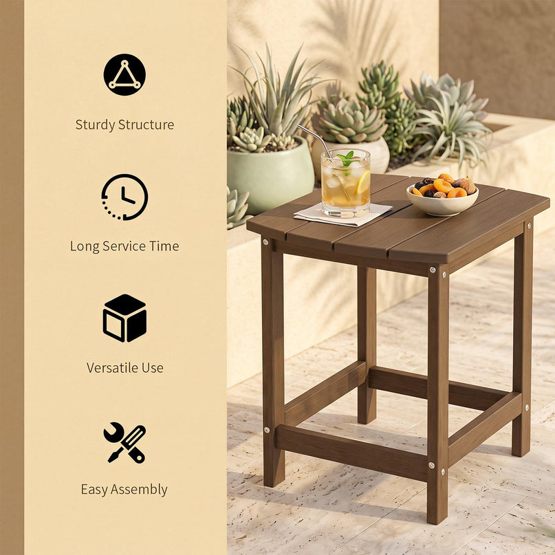 Giantex 18” Side Table Outdoor Small Patio Table Adirondack Table
