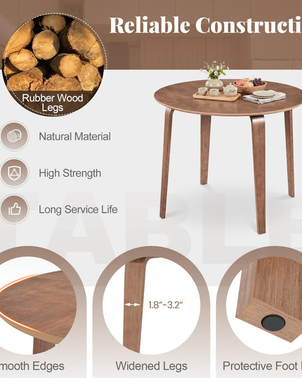 Giantex 37.5" Round Dining Table Set for Small Apartment