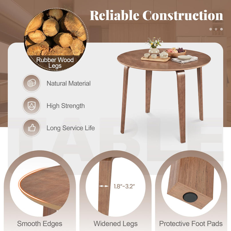 Ensemble table à manger ronde Giantex 37,5" pour petit appartement