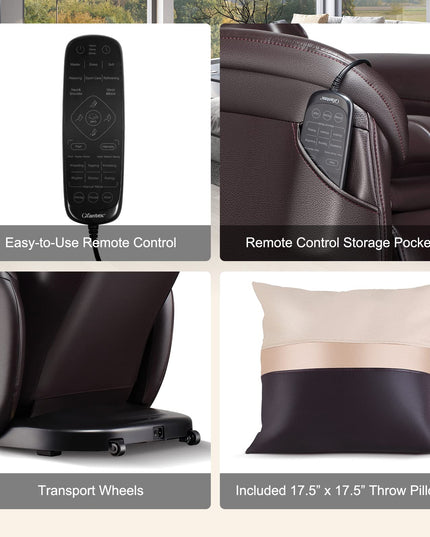 Giantex Full Body Massage Chair - Zero Gravity SL Track Electric Recliner with Reversible Footrest