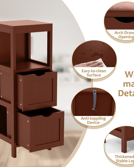 Giantex Bathroom Organizers and Storage Cabinet - Storage Organizer Rack Stand
