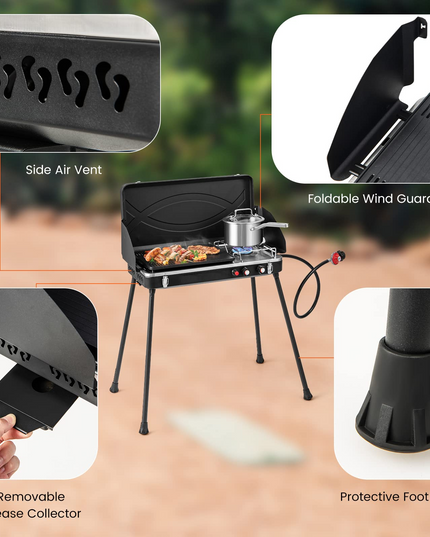 Giantex 2-in-1 Gas Camping Grill and Stove