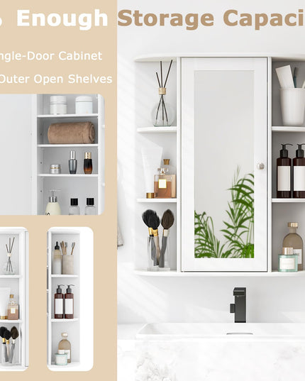 Giantex Medicine Cabinet, Bathroom Wall Cabinet with Mirror