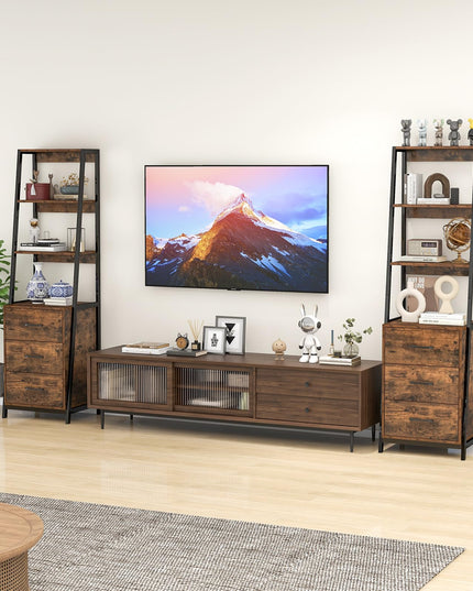 Giantex Ladder Bookshelf with Drawers