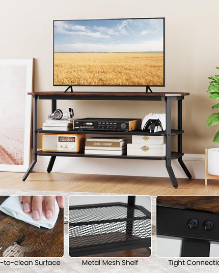 Giantex TV Stand 3 Tier Industrial Entertainment Center