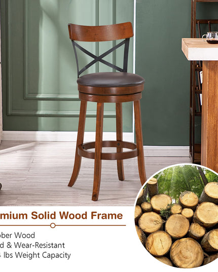 Giantex 25”Height Kitchen Counter Bar Stools for Kitchen Island, Pub, and Restaurant