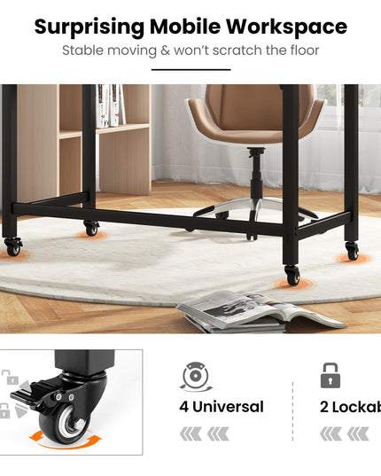 Giantex 48" Rolling Computer Desk