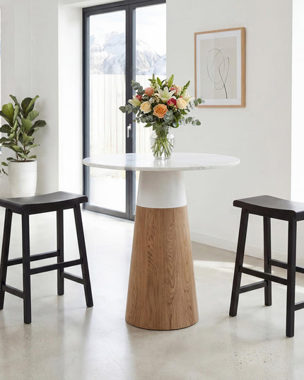 Giantex 24 Inch Counter Saddle Height Bar Stools with Footrest (2/4)