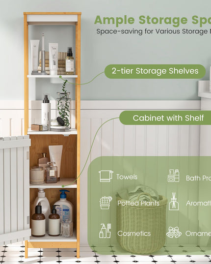 Giantex Bathroom Storage Cabinet Freestanding