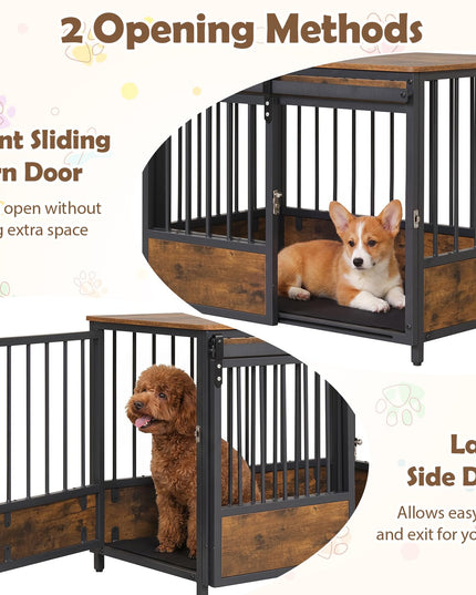 Giantex Dog Crate Furniture with 2 Doors