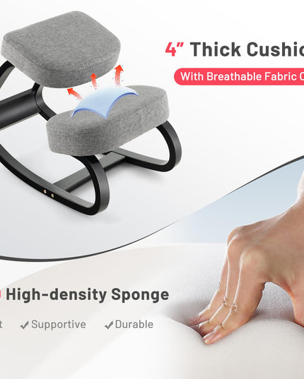 Giantex Kneeling Chair, Wood Posture Chair