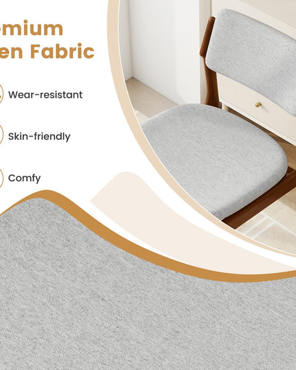 Giantex Modern Padded Dining Chairs Set of 2/4 Upholstered Kitchen Chairs