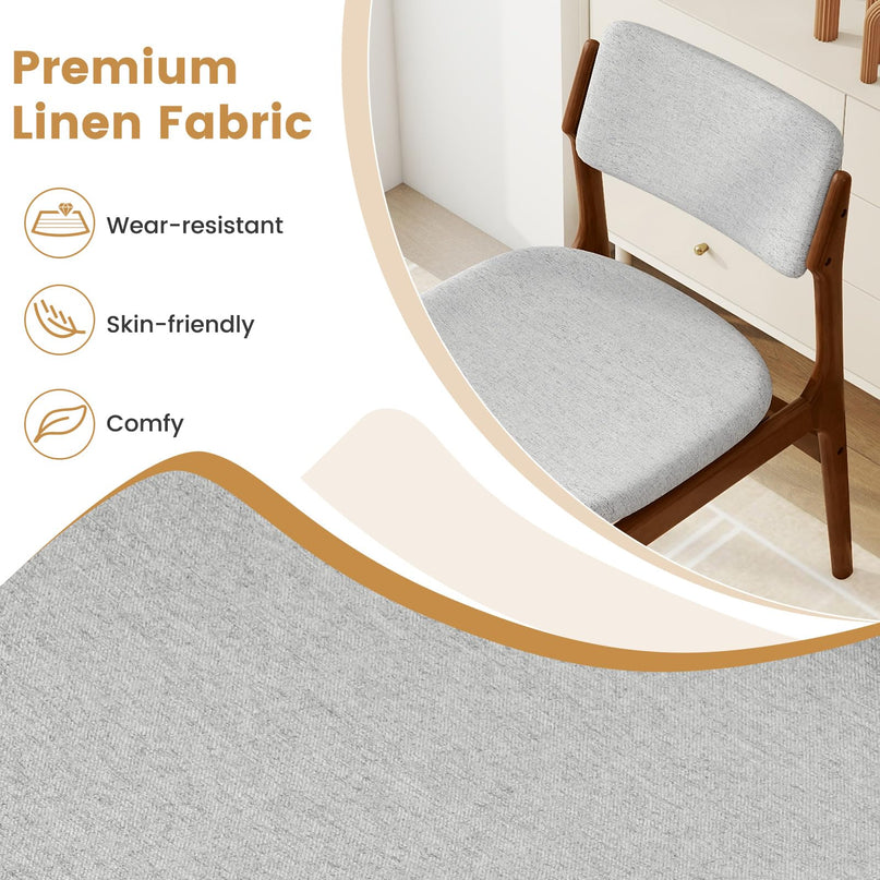 Giantex Modern Padded Dining Chairs Set of 2/4 Upholstered Kitchen Chairs