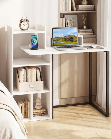 Giantex Bureau informatique de 110 cm avec prises électriques pour petits espaces