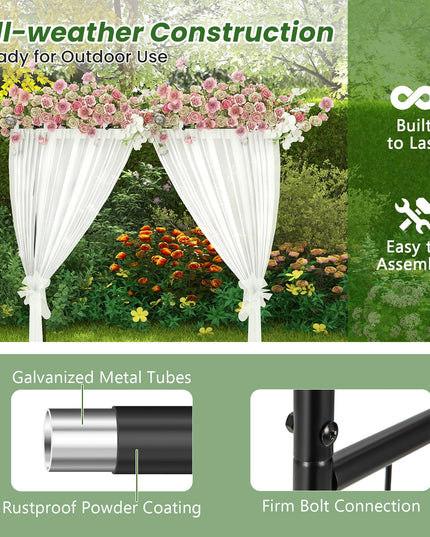 Giantex Garden Arch Trellis - 81''H x 81''W Metal Garden Arbor