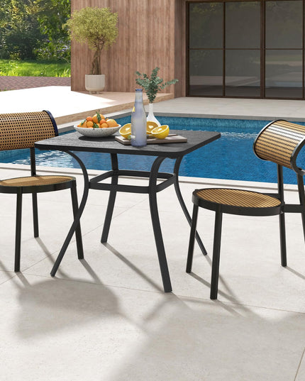 Giantex Patio Dining Table, 32”x32”x29” Outdoor Table
