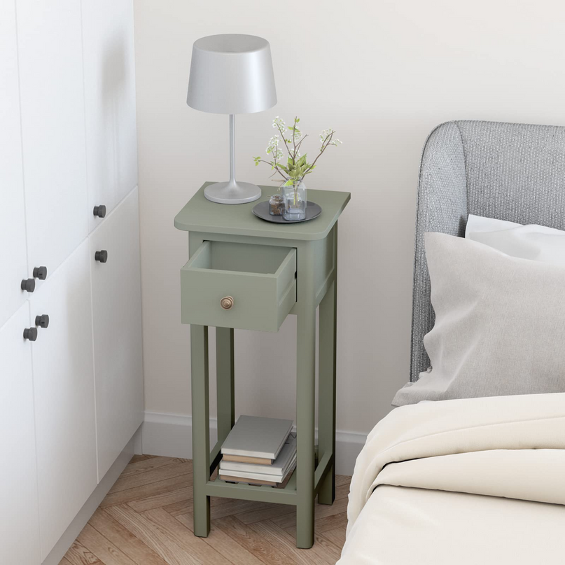 Small End Table | Wooden Slim Side Table for Small Space