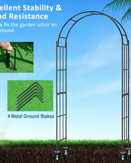 Giantex Garden Arch Trellis for Climbing Plants