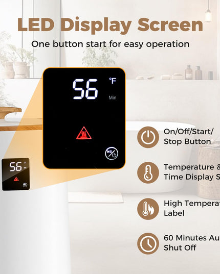 Giantex Towel Warmer Large Towel Heater with LED Display & Auto Shut Off