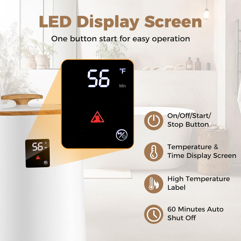 Giantex Towel Warmer Large Towel Heater with LED Display & Auto Shut Off