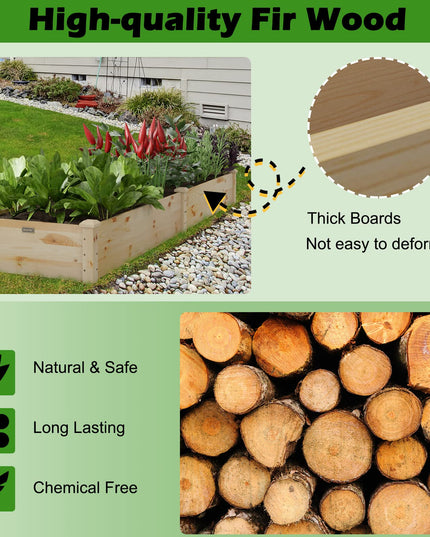 Giantex Wooden Raised Garden Bed