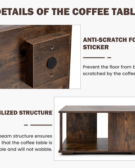 Giantex 32” Square Coffee Table