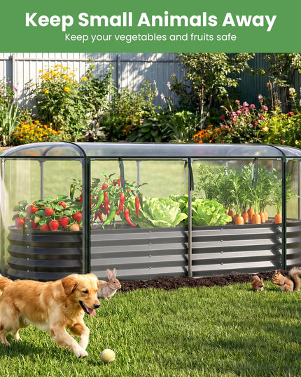 Giantex 6x2x1 FT Raised Garden Bed w/Greenhouse Cover
