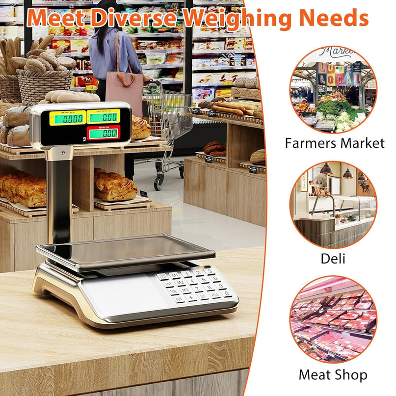 Giantex Price Computing Scale 88lb/40kg ommercial Scale w/Pole