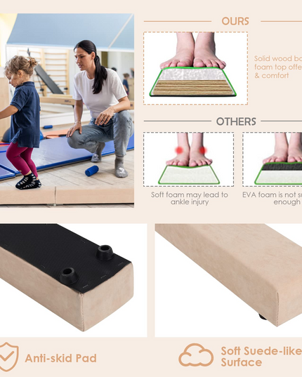 Giantex 7FT Folding Floor Balance Beam for Girls