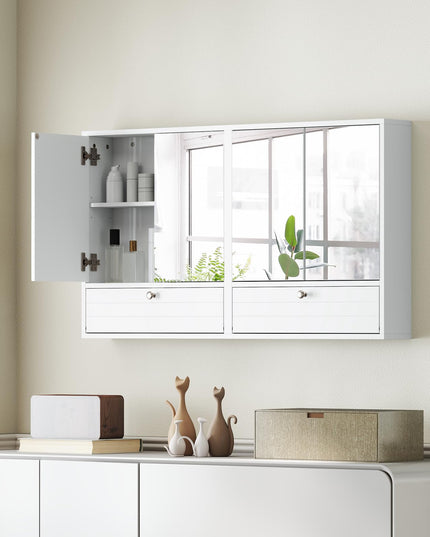 Giantex Medicine Cabinet, Bathroom Wall Mount Cabinet with Mirrored Door