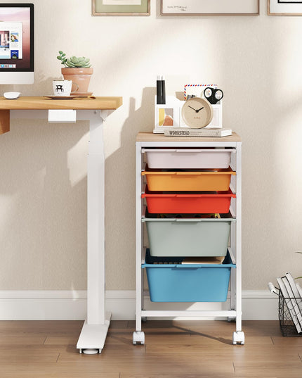 Giantex Rolling Storage Cart with 5 Drawers Utility Cart（25"H）