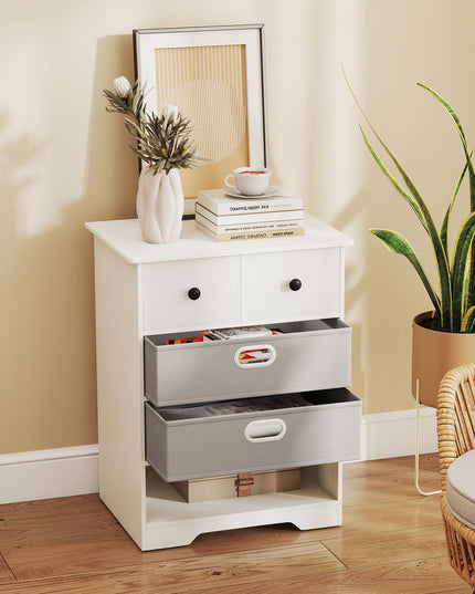 Giantex Nightstand with 4 Storage Drawers for Bedroom Living Room Hallway