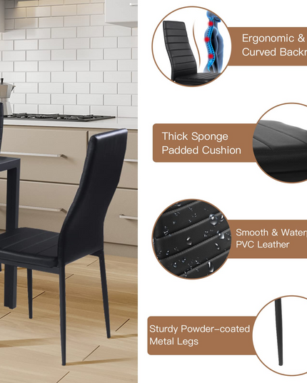 Giantex 5 Pieces Dining Table Set, Modern Kitchen Table Set