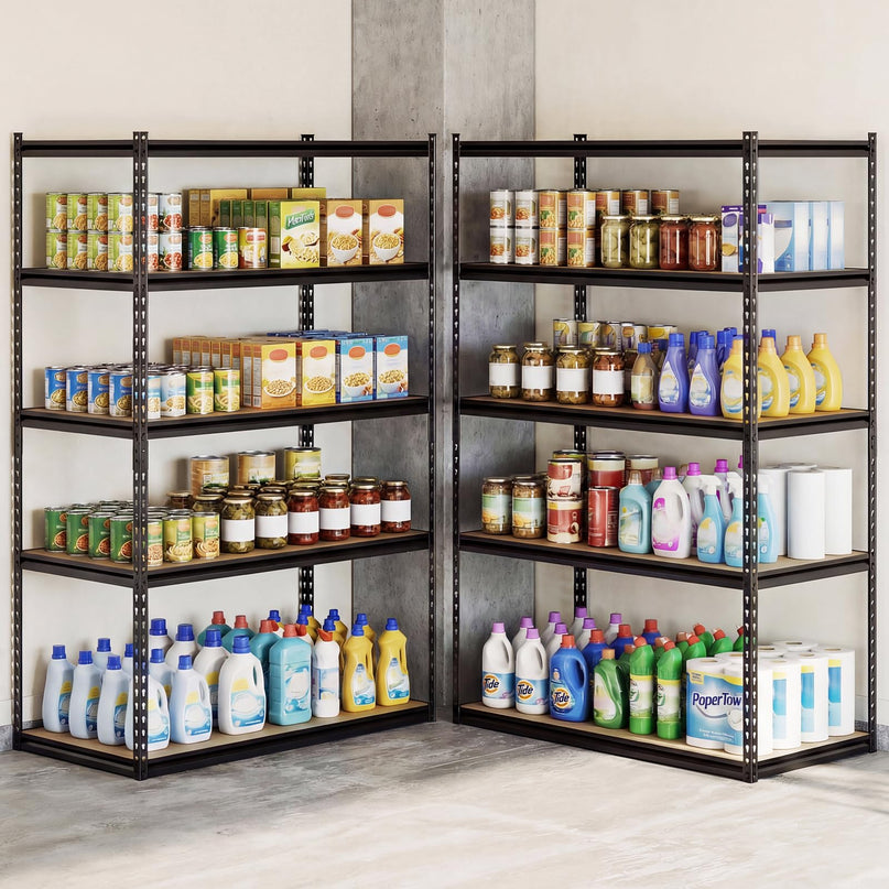Giantex 5-Tier Metal Storage Shelves(1/2/3/4,48" W x 24" D x 72" H)