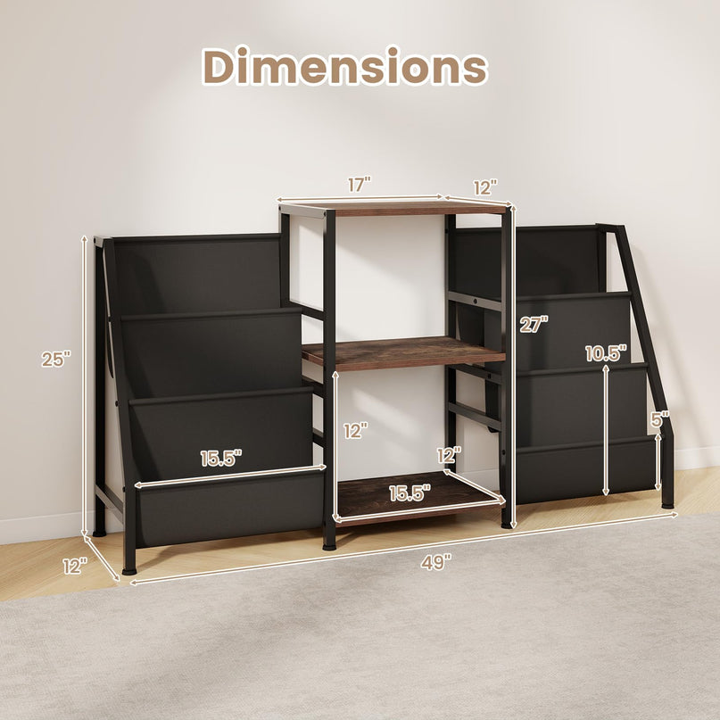 Giantex Record Player Stand with Vinyl Storage