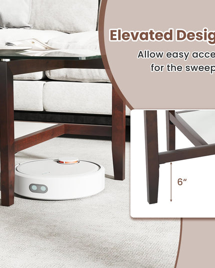 Giantex 42 Inch Glass Coffee Table