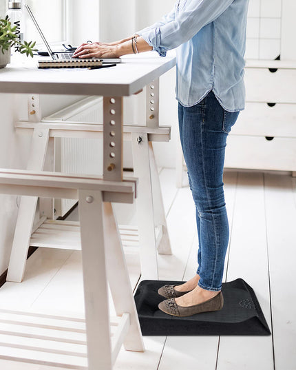 Giantex Anti Fatigue Mat, Standing Mat for Stand up Desk w/ Foot Massage Points Diverse Terrain & Beveled Edges