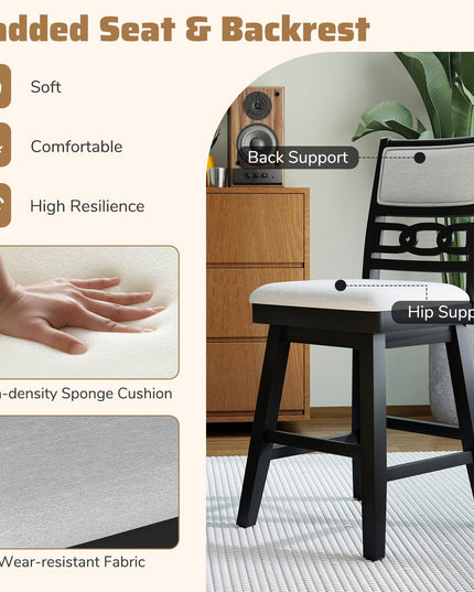 Giantex 25" Bar Stools Set for Kitchen Island