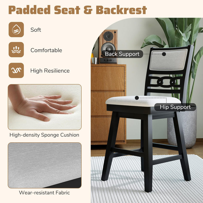 Giantex 25" Bar Stools Set for Kitchen Island