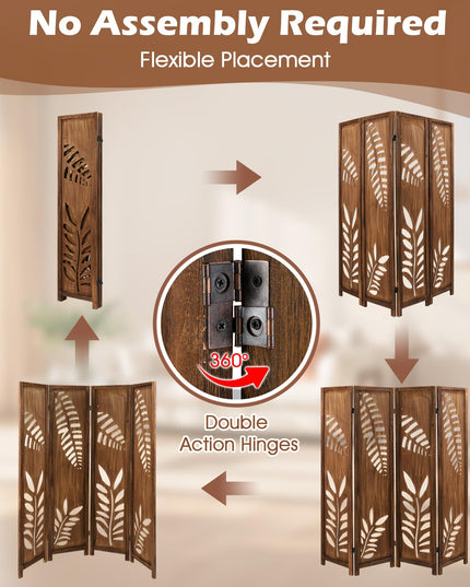 Giantex Boho Rustic Room Divider for Living Room Bedroom