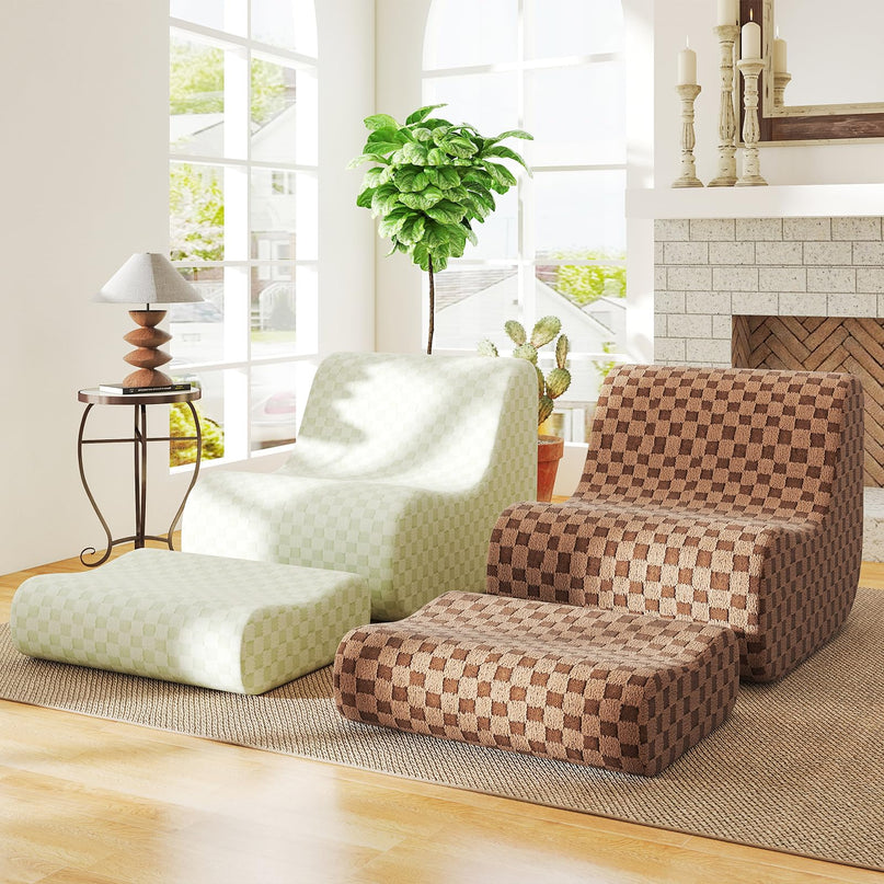 Giantex Bean Bag Chair with Ottoman for Living Room