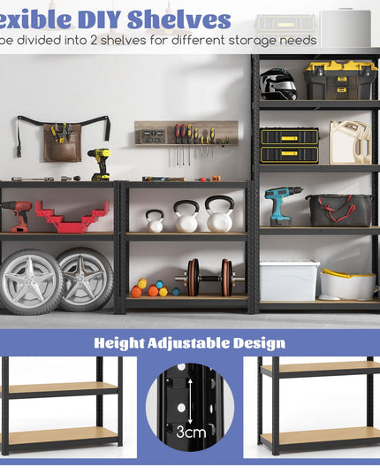 Giantex 5-Tier Storage Utility Shelves, 2000 LBS Total Load Capacity, Metal Garage Shelving Unit