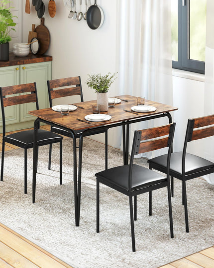 Giantex Ensemble de salle à manger 5 pièces pour 4 personnes (109 cm)