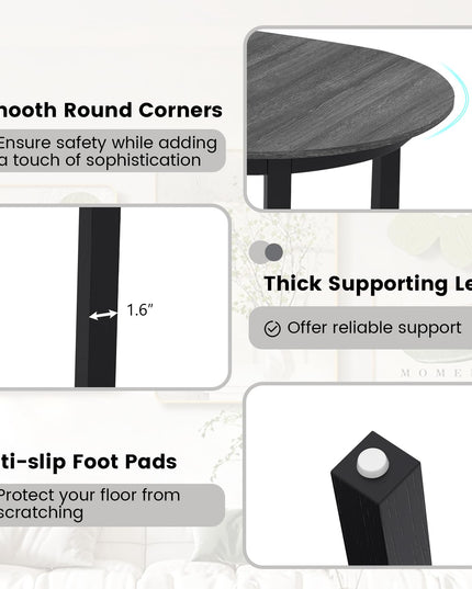 Giantex Table à manger ovale en bois de 43 pouces pour 2 à 4 personnes | Charge de 118 kg