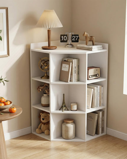 Giantex 3-Tier Corner Cabinet with Charging Station